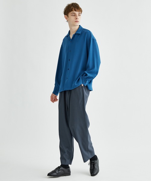 city(シティ)の「GEORGETTE OPEN COLLAR L/S SHIRTS(シャツ/ブラウス・メンズ・ブラック/ライトグレー/ダークグリーン/インディゴブルー・1/2)」の19枚目の写真