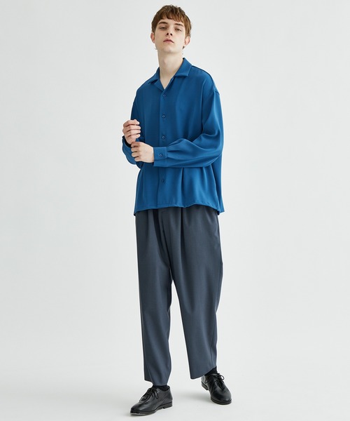 city(シティ)の「GEORGETTE OPEN COLLAR L/S SHIRTS(シャツ/ブラウス・メンズ・ブラック/ライトグレー/ダークグリーン/インディゴブルー・1/2)」の17枚目の写真