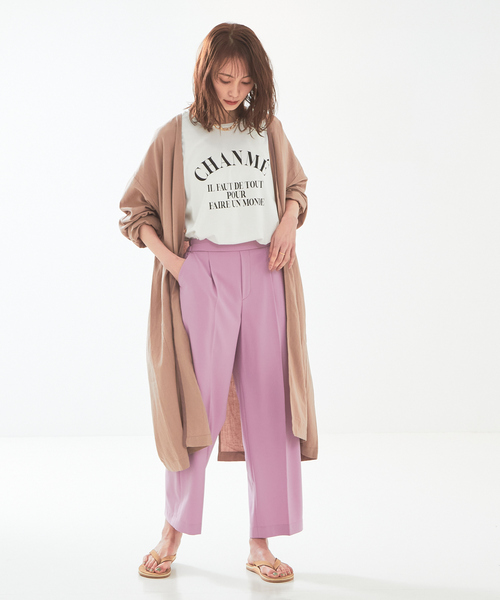 abahouse mavie（アバハウスマヴィ）の「レーヨンリネントッパー（ステンカラーコート・レディース・ブラック/ベージュ/ピンク/グリーン・フリー）」の6枚目の写真