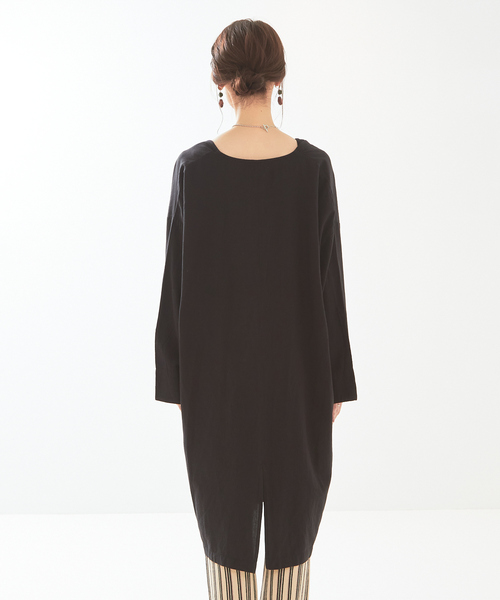 abahouse mavie（アバハウスマヴィ）の「レーヨンリネントッパー（ステンカラーコート・レディース・ブラック/ベージュ/ピンク/グリーン・フリー）」の15枚目の写真