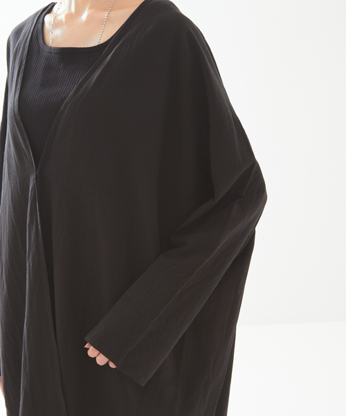 abahouse mavie（アバハウスマヴィ）の「レーヨンリネントッパー（ステンカラーコート・レディース・ブラック/ベージュ/ピンク/グリーン・フリー）」の17枚目の写真