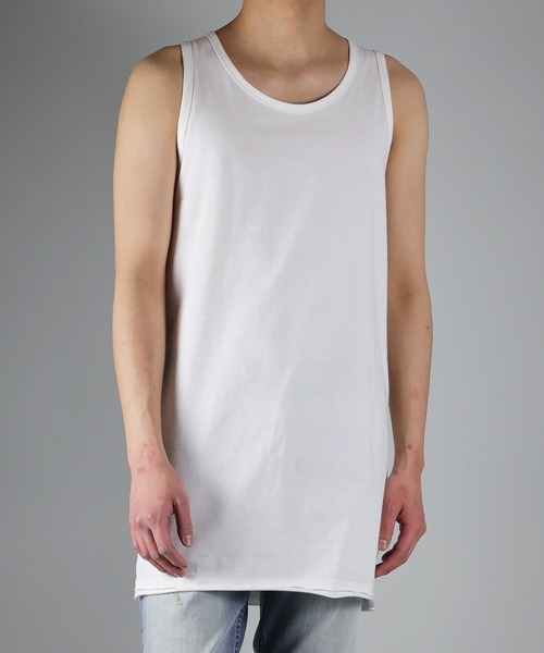 NUMBER (N)INE（ナンバーナイン）の「NUMBER (N)INE / ナンバーナイン HIGH GAUGE COTTON LONG TANK TOP/ハイゲージ度詰コットン天竺 カットオフ ロングタンクトップ（タンクトップ・メンズ・ブラック/ホワイト/グレー・4/3/2）」の7枚目の写真