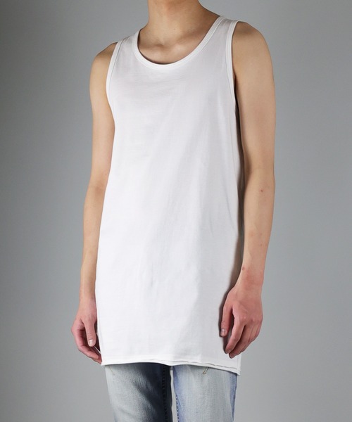 NUMBER (N)INE（ナンバーナイン）の「NUMBER (N)INE / ナンバーナイン HIGH GAUGE COTTON LONG TANK TOP/ハイゲージ度詰コットン天竺 カットオフ ロングタンクトップ（タンクトップ・メンズ・ブラック/ホワイト/グレー・4/3/2）」の8枚目の写真