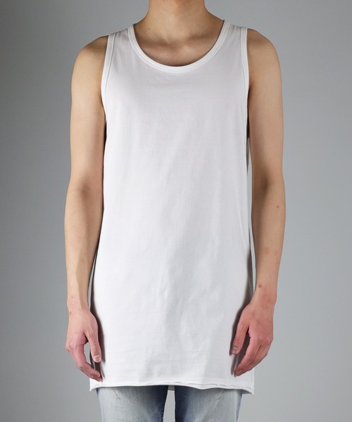 NUMBER (N)INE（ナンバーナイン）の「NUMBER (N)INE / ナンバーナイン HIGH GAUGE COTTON LONG TANK TOP/ハイゲージ度詰コットン天竺 カットオフ ロングタンクトップ（タンクトップ・メンズ・ブラック/ホワイト/グレー・4/3/2）」の10枚目の写真