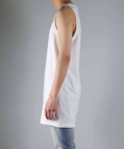 NUMBER (N)INE（ナンバーナイン）の「NUMBER (N)INE / ナンバーナイン HIGH GAUGE COTTON LONG TANK TOP/ハイゲージ度詰コットン天竺 カットオフ ロングタンクトップ（タンクトップ・メンズ・ブラック/ホワイト/グレー・4/3/2）」の12枚目の写真