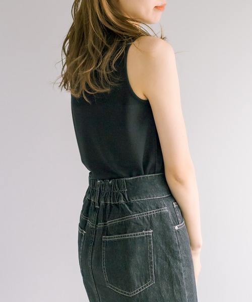 OLIVE des OLIVE(オリーブデオリーブ)の「メロウノースリインナー(Tシャツ/カットソー・レディース・ブラック/ベージュ/オフホワイト/サックスブルー/イエロー・FREE)」の11枚目の写真