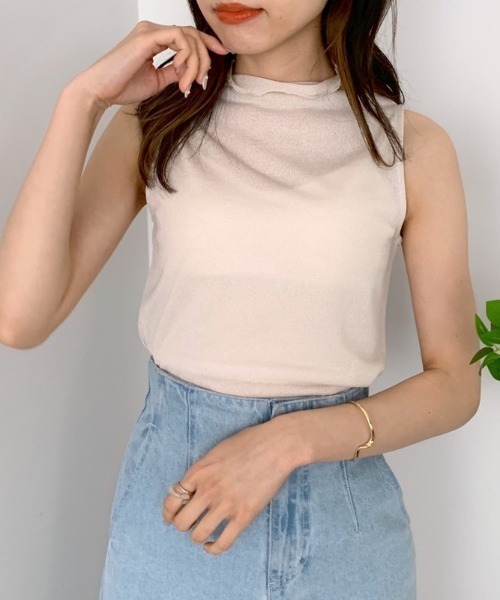 OLIVE des OLIVE(オリーブデオリーブ)の「メロウノースリインナー(Tシャツ/カットソー・レディース・ブラック/ベージュ/オフホワイト/サックスブルー/イエロー・FREE)」の13枚目の写真