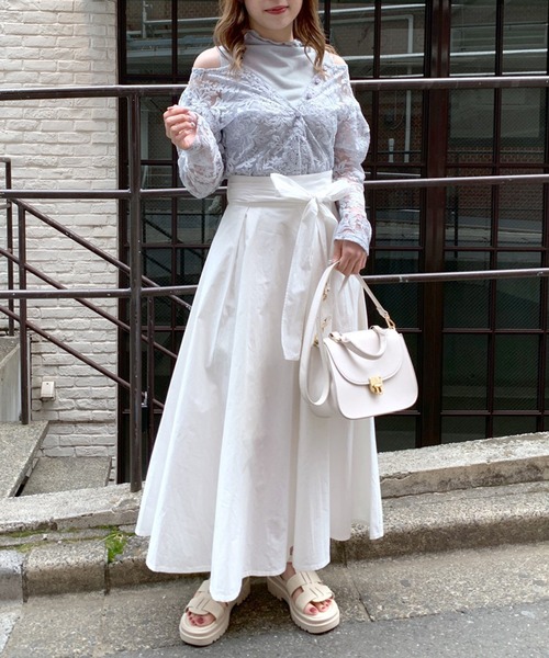 OLIVE des OLIVE(オリーブデオリーブ)の「メロウノースリインナー(Tシャツ/カットソー・レディース・ブラック/ベージュ/オフホワイト/サックスブルー/イエロー・FREE)」の16枚目の写真