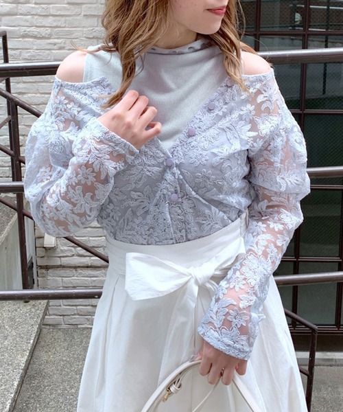 OLIVE des OLIVE(オリーブデオリーブ)の「メロウノースリインナー(Tシャツ/カットソー・レディース・ブラック/ベージュ/オフホワイト/サックスブルー/イエロー・FREE)」の17枚目の写真