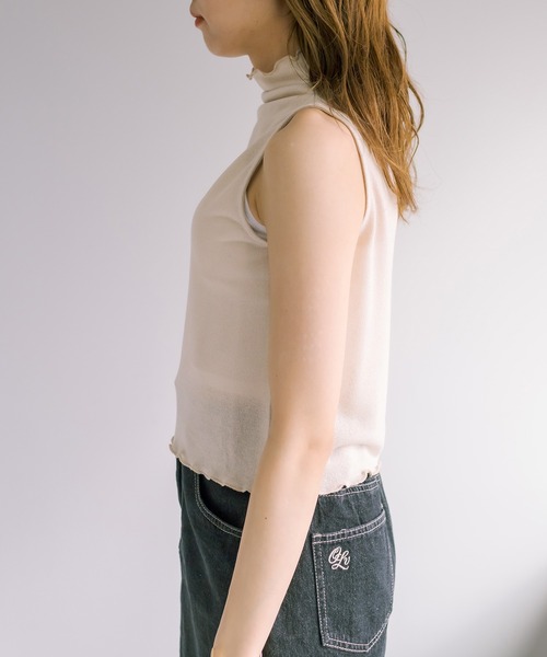 OLIVE des OLIVE(オリーブデオリーブ)の「メロウノースリインナー(Tシャツ/カットソー・レディース・ブラック/ベージュ/オフホワイト/サックスブルー/イエロー・FREE)」の21枚目の写真