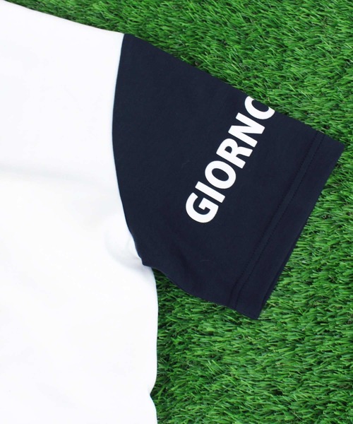 GIORNO SEVEN（ジョルノセブン）の「接触冷感 半袖 ゴルフモックネック 袖ロゴ ポロシャツ 切替 ゴルフウェア メンズ（ゴルフグッズ・メンズ・ブラック/ブラック×ホワイト/ターコイズブルー/ホワイト/ホワイト×ネイビー/ネイビー・M/XL/L/XXL/3XL）」の21枚目の写真