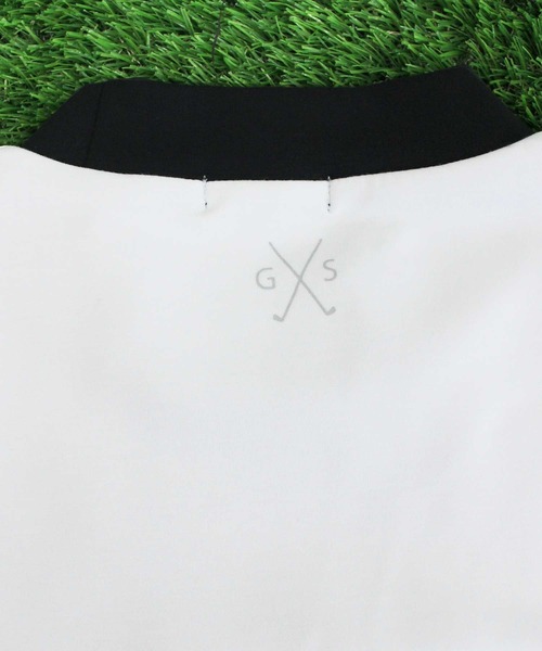 GIORNO SEVEN（ジョルノセブン）の「接触冷感 半袖 ゴルフモックネック 袖ロゴ ポロシャツ 切替 ゴルフウェア メンズ（ゴルフグッズ・メンズ・ブラック/ブラック×ホワイト/ターコイズブルー/ホワイト/ホワイト×ネイビー/ネイビー・M/XL/L/XXL/3XL）」の22枚目の写真