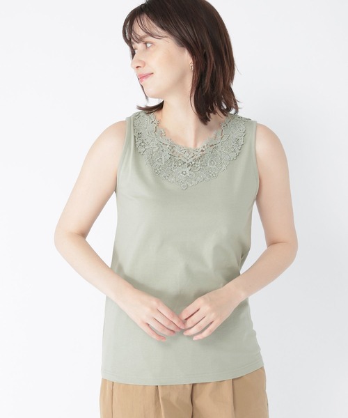 studio CLIP（スタディオクリップ）の「2WAYレースタンクトップ（タンクトップ・レディース・ホワイト/イエロー/ブルー/スモーク/その他8/その他7/オリーブ/アイボリー/オフホワイト・MEDIUM/LARGE/X-LARGE/XX-LARGE/XXX-LARGE）」の8枚目の写真