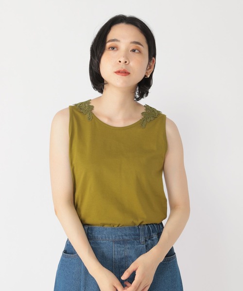 studio CLIP（スタディオクリップ）の「2WAYレースタンクトップ（タンクトップ・レディース・ホワイト/イエロー/ブルー/スモーク/その他8/その他7/オリーブ/アイボリー/オフホワイト・MEDIUM/LARGE/X-LARGE/XX-LARGE/XXX-LARGE）」の5枚目の写真