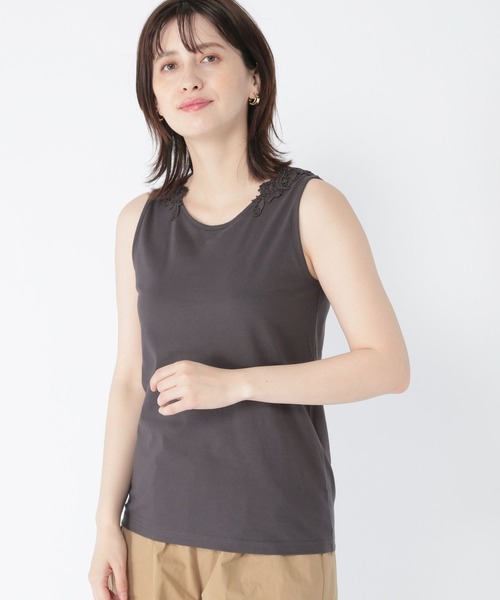 studio CLIP（スタディオクリップ）の「2WAYレースタンクトップ（タンクトップ・レディース・ホワイト/イエロー/ブルー/スモーク/その他8/その他7/オリーブ/アイボリー/オフホワイト・MEDIUM/LARGE/X-LARGE/XX-LARGE/XXX-LARGE）」の7枚目の写真