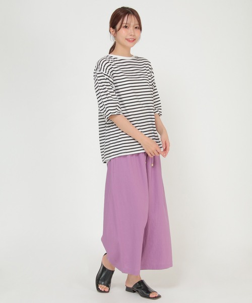 ikka（イッカ）の「【Sサイズ WEB限定】コットンUSAバックシャンプルオーバー（Tシャツ/カットソー・レディース・オフホワイト/ブルー/その他1/その他4/ブラック・S/M/L）」の14枚目の写真