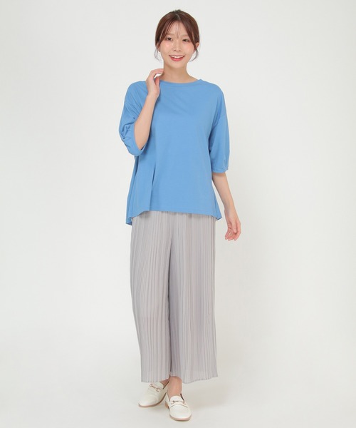 ikka（イッカ）の「【Sサイズ WEB限定】コットンUSAバックシャンプルオーバー（Tシャツ/カットソー・レディース・オフホワイト/ブルー/その他1/その他4/ブラック・S/M/L）」の10枚目の写真