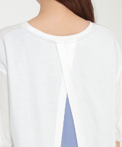 ikka（イッカ）の「【Sサイズ WEB限定】コットンUSAバックシャンプルオーバー（Tシャツ/カットソー・レディース・オフホワイト/ブルー/その他1/その他4/ブラック・S/M/L）」の15枚目の写真