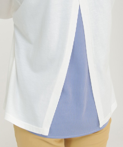 ikka（イッカ）の「【Sサイズ WEB限定】コットンUSAバックシャンプルオーバー（Tシャツ/カットソー・レディース・オフホワイト/ブルー/その他1/その他4/ブラック・S/M/L）」の13枚目の写真