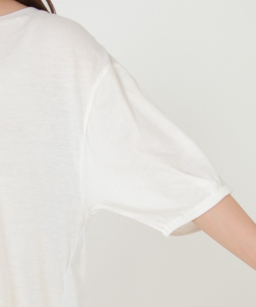 ikka（イッカ）の「【Sサイズ WEB限定】コットンUSAバックシャンプルオーバー（Tシャツ/カットソー・レディース・オフホワイト/ブルー/その他1/その他4/ブラック・S/M/L）」の8枚目の写真