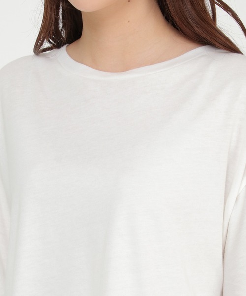 ikka（イッカ）の「【Sサイズ WEB限定】コットンUSAバックシャンプルオーバー（Tシャツ/カットソー・レディース・オフホワイト/ブルー/その他1/その他4/ブラック・S/M/L）」の11枚目の写真