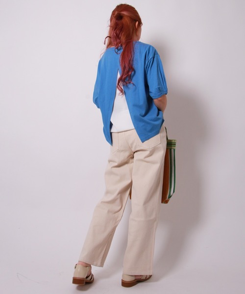 ikka（イッカ）の「【Sサイズ WEB限定】コットンUSAバックシャンプルオーバー（Tシャツ/カットソー・レディース・オフホワイト/ブルー/その他1/その他4/ブラック・S/M/L）」の22枚目の写真