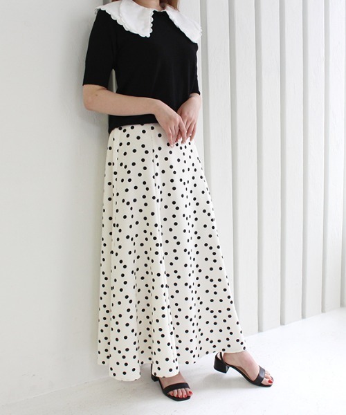 MODE ROBE(モードローブ)の「ダブルフリルセーラーカラーニットトップス(Tシャツ/カットソー・レディース・ブラック/ベージュ/その他・FREE)」の16枚目の写真