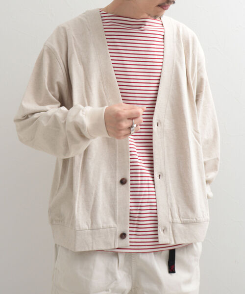 GLOSTER(グロスター)の「【GLOSTER/グロスター】リネン混バルーン袖 ルーズフィットカーディガン(カーディガン/ボレロ・メンズ・ライトパープル/チャコールグレー/アイボリー・L/M)」の22枚目の写真