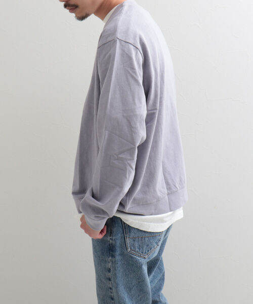 GLOSTER(グロスター)の「【GLOSTER/グロスター】リネン混バルーン袖 ルーズフィットカーディガン(カーディガン/ボレロ・メンズ・ライトパープル/チャコールグレー/アイボリー・L/M)」の12枚目の写真