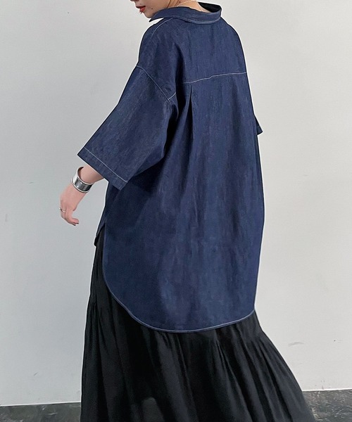 PAGEBOY（ページボーイ）の「デニムオーバーシャツ（シャツ/ブラウス・レディース・ブラック系その他/ブルー系その他/インディゴブルー・FREE）」の18枚目の写真