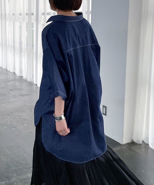 PAGEBOY（ページボーイ）の「デニムオーバーシャツ（シャツ/ブラウス・レディース・ブラック系その他/ブルー系その他/インディゴブルー・FREE）」の22枚目の写真