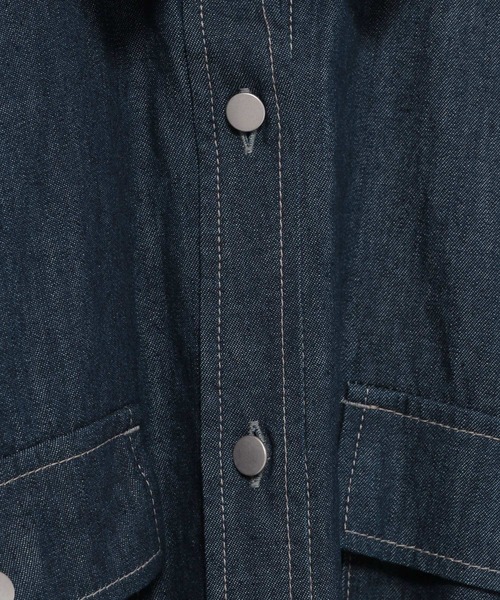 PAGEBOY（ページボーイ）の「デニムオーバーシャツ（シャツ/ブラウス・レディース・ブラック系その他/ブルー系その他/インディゴブルー・FREE）」の11枚目の写真