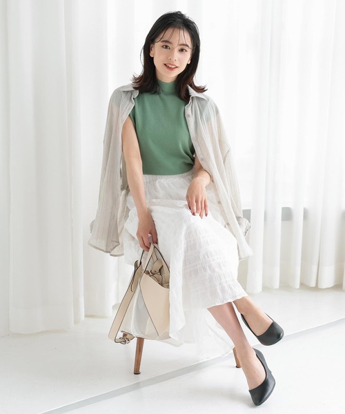 KOBE LETTUCE（コウベレタス）の「ふくれジャガードマキシスカート（スカート・レディース・パープル/オフホワイト/ライム・FREE）」の10枚目の写真