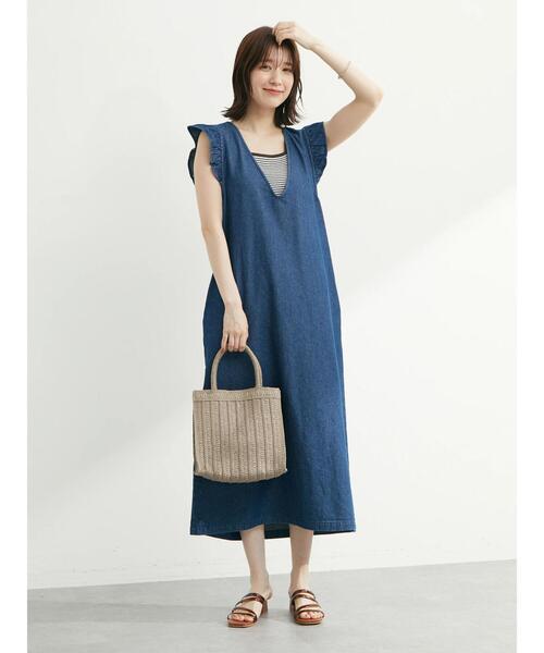 Sugar spoon(シュガースプーン)の「・SUGAR SPOON ボーダーリブニットタンク(タンクトップ・レディース・ブラック/ベージュ/ブラウン/イエロー/グリーン/テラコッタ・FREE)」の10枚目の写真