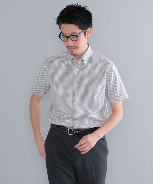 SHIPS（シップス）の「SHIPS: ギンガムチェック 半袖 シャツ（Tシャツ/カットソー・メンズ・ネイビー/グレー・SMALL/MEDIUM/LARGE/X-LARGE）」の10枚目の写真