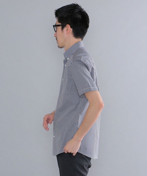 SHIPS（シップス）の「SHIPS: ギンガムチェック 半袖 シャツ（Tシャツ/カットソー・メンズ・ネイビー/グレー・SMALL/MEDIUM/LARGE/X-LARGE）」の7枚目の写真