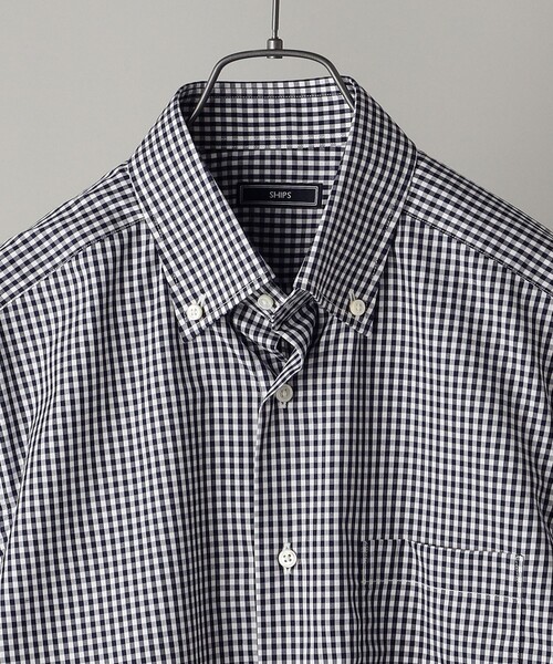 SHIPS（シップス）の「SHIPS: ギンガムチェック 半袖 シャツ（Tシャツ/カットソー・メンズ・ネイビー/グレー・SMALL/MEDIUM/LARGE/X-LARGE）」の20枚目の写真