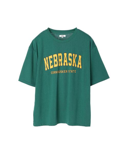 koe(コエ)の「カレッジプリント半袖Tシャツ*(Tシャツ/カットソー・レディース・グリーン/ブラック/ホワイト/ブルー・XL/M/L)」の22枚目の写真