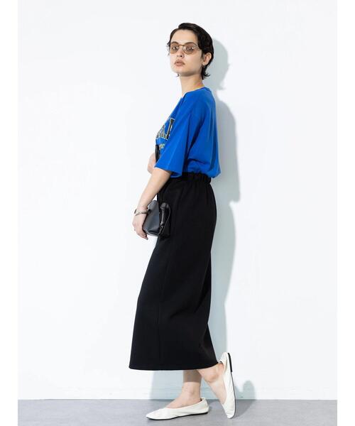 koe(コエ)の「カレッジプリント半袖Tシャツ*(Tシャツ/カットソー・レディース・グリーン/ブラック/ホワイト/ブルー・XL/M/L)」の15枚目の写真