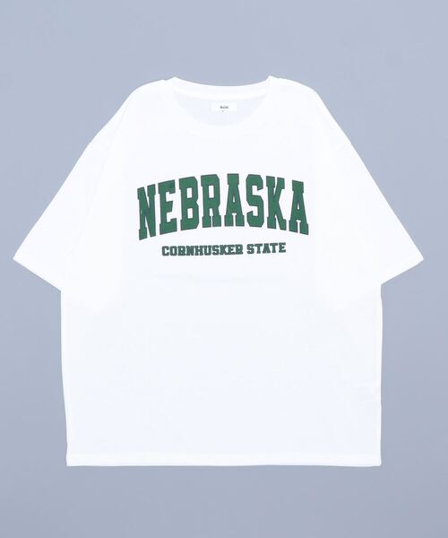 koe(コエ)の「カレッジプリント半袖Tシャツ*(Tシャツ/カットソー・レディース・グリーン/ブラック/ホワイト/ブルー・XL/M/L)」の12枚目の写真