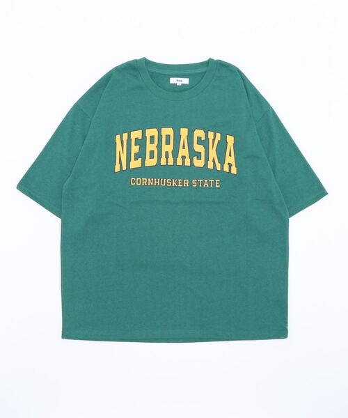 koe(コエ)の「カレッジプリント半袖Tシャツ*(Tシャツ/カットソー・レディース・グリーン/ブラック/ホワイト/ブルー・XL/M/L)」の14枚目の写真