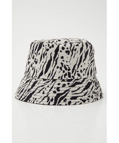 AZUL by moussy（アズールバイマウジー）の「ZEBRA PATTERN RV BUCKET HAT/ゼブラパターンRVバケットハット（ハット・レディース・ホワイト系その他/ブルー系その他・FREE）」の4枚目の写真