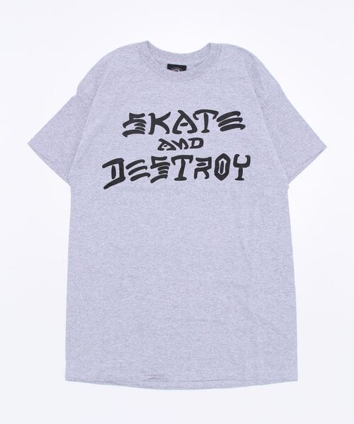 THRASHER（スラッシャー）の「【THRASHER】（UN）SKATE AND DESTROY TEE（Tシャツ/カットソー・メンズ・ブラック/ホワイト/グレー・LARGE/MEDIUM）」の3枚目の写真