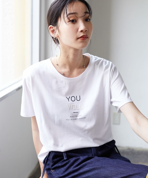 CRAFT STANDARD BOUTIQUE(クラフトスタンダードブティック)の「サスティナブルキャビアpt Tシャツ *(Tシャツ/カットソー・レディース・オフホワイト/ブルー/グリーン/レッド/ブラック・M/L)」の2枚目の写真