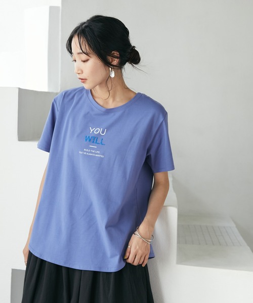 CRAFT STANDARD BOUTIQUE(クラフトスタンダードブティック)の「サスティナブルキャビアpt Tシャツ *(Tシャツ/カットソー・レディース・オフホワイト/ブルー/グリーン/レッド/ブラック・M/L)」の4枚目の写真