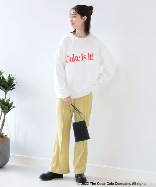 Ray BEAMS（レイビームス）の「Ray BEAMS / パイル ジャカード フレア パンツ（その他パンツ・レディース・イエロー/ケリー・0/1）」の4枚目の写真