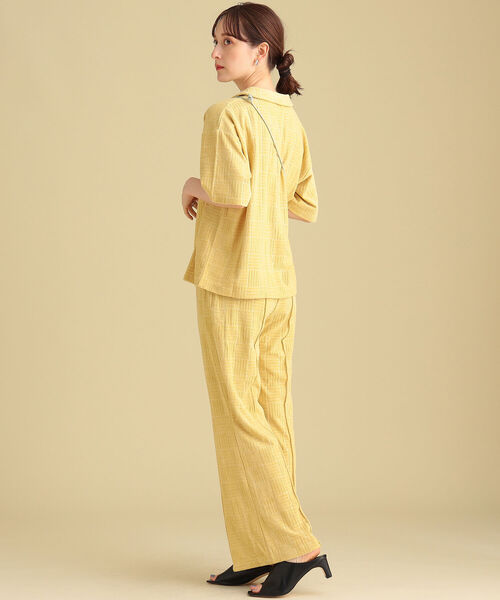 Ray BEAMS（レイビームス）の「Ray BEAMS / パイル ジャカード フレア パンツ（その他パンツ・レディース・イエロー/ケリー・0/1）」の10枚目の写真