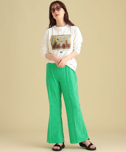 Ray BEAMS（レイビームス）の「Ray BEAMS / パイル ジャカード フレア パンツ（その他パンツ・レディース・イエロー/ケリー・0/1）」の15枚目の写真