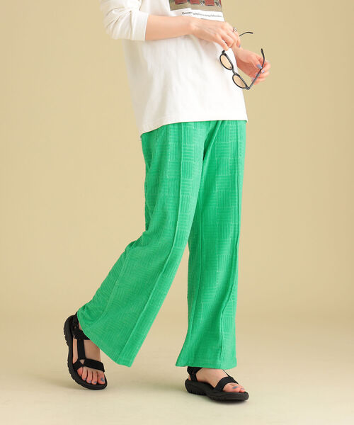 RAYBEAMS 緑ラインフレアパンツ RAYBEAMS 緑ラインフレアパンツ