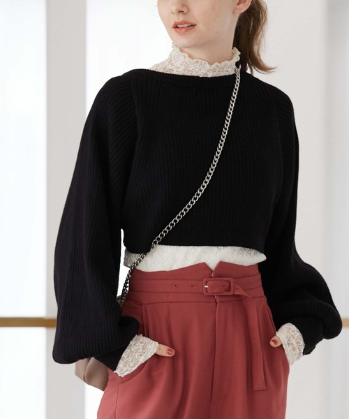 archives（アルシーヴ）の「ＢａｃｋオープンレースＴＯＰＳ（Tシャツ/カットソー・レディース・ブラック/アイボリー・MEDIUM）」の19枚目の写真